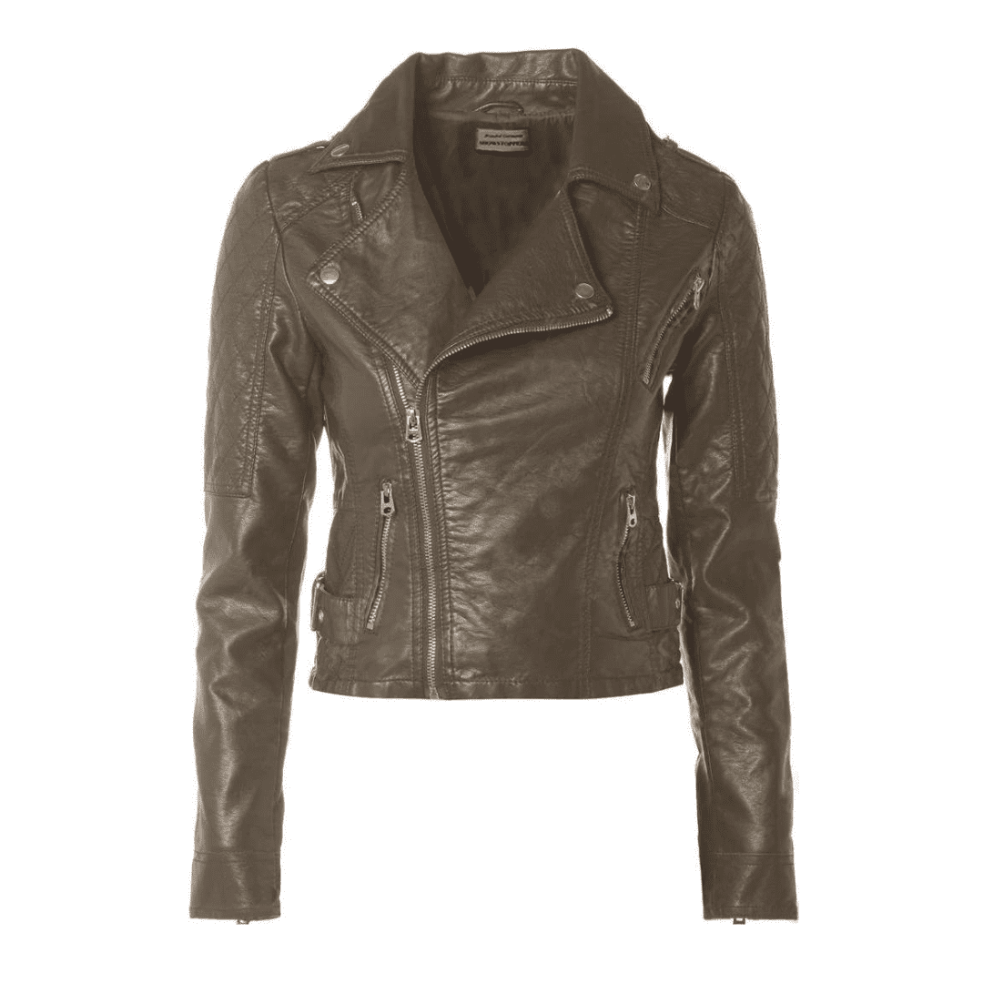 Double20Rider20Women20Brown20Leather20Motorcycle20Jacket20Front