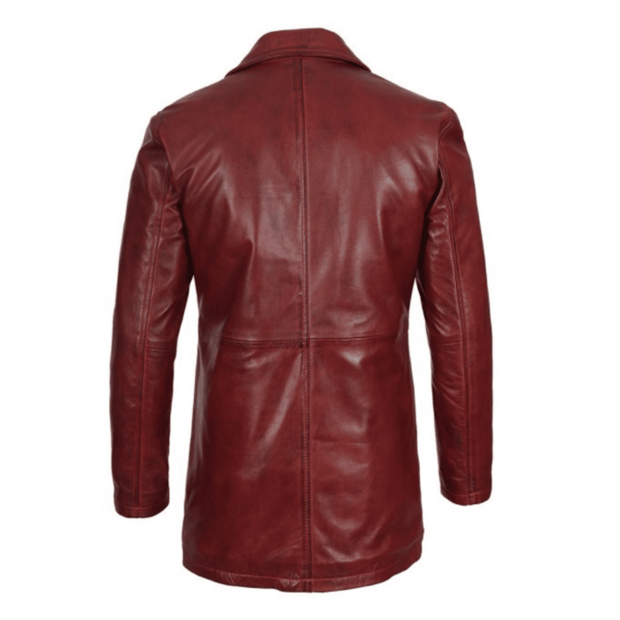 Supernatural20Maroon20Long20Coat20Genuine20Leather20With20Lapel20Collar20Back