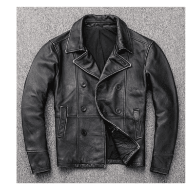 Vital20Mens20Motorcycle20Black20Leather20Jacket20With20Lapel20Collar20Front