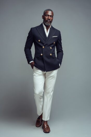 Stratford Navy Blue Wool Blazer