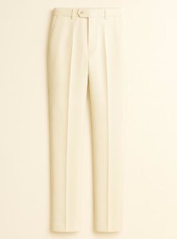 Wexford Ivory Velvet Peak Lapel Tuxedo pants layflat image